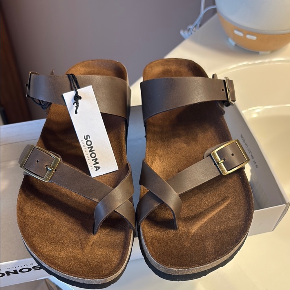 Sonoma Brown Strappy Sandals